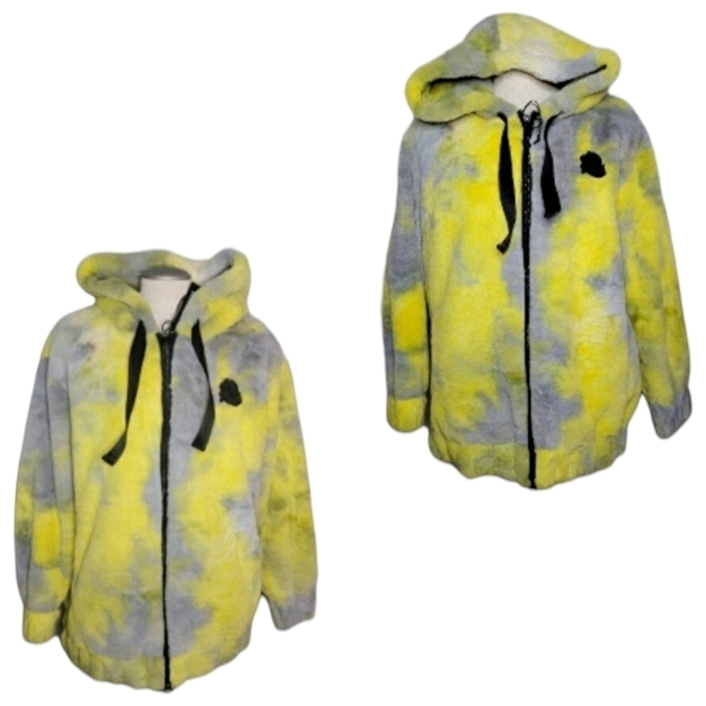 Invicta | Yellow and Grey Faux Fur Hooded Jacket